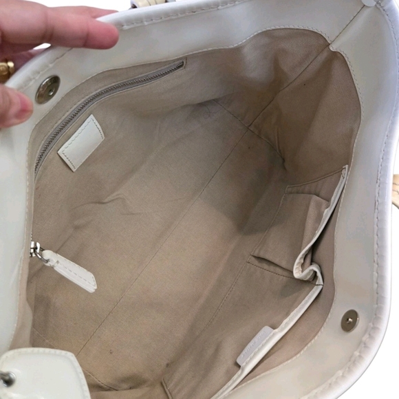 Burberry Cream and Brown Plaid Tote - Picture 13 of 15